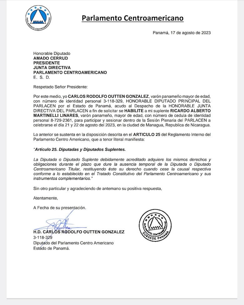 Hermanos Martinelli Linares son habilitados para sesionar en el Parlacen, en la misma semana del juicio de Blue Apple