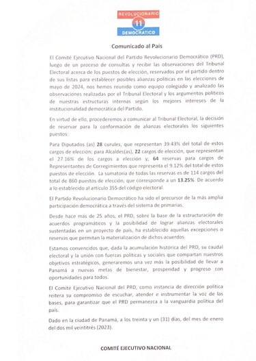 El CEN del PRD reformula los cargos que no irán a primarias