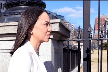 María Corina Machado llega a la Casa Blanca para un almuerzo con Donald Trump