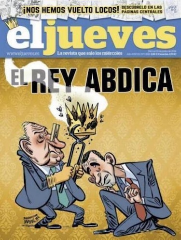 Polémica en España por la retirada de portada satírica sobre el rey