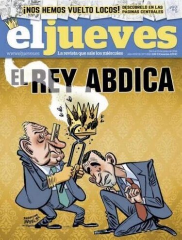 Polémica en España por la retirada de portada satírica sobre el rey