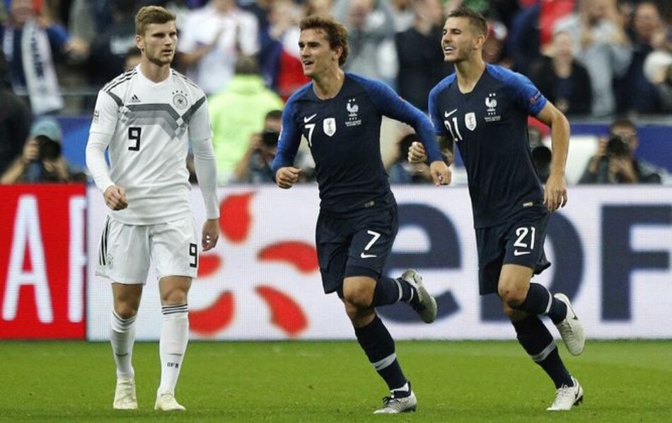 Un doblete de Griezmann da victoria a Francia sobre Alemania