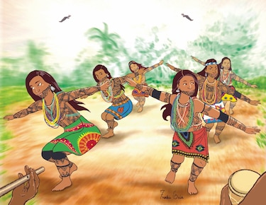 Durante su aventura, los niños wounaan vieron muchas aves