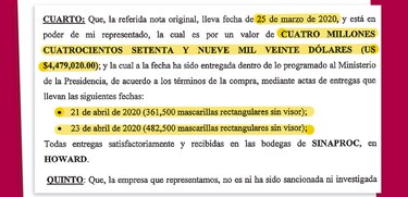 Presidencia contrató a empresa que no cumpliría requisitos del Minsa