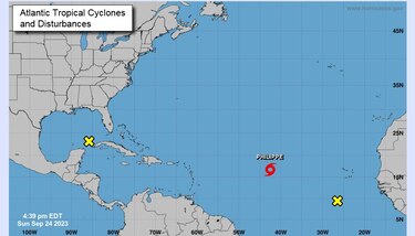 La tormenta tropical Philippe se mantiene en el centro del Atlántico