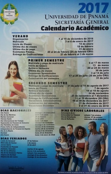 Universidad de Panamá da a conocer su calendario académico