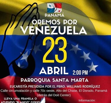 La Confederación Episcopal pide orar por Venezuela; hay una misa por la paz este domingo