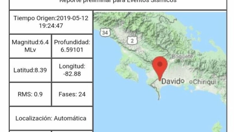 Sismo de 6.3 grados causa afectaciones en viviendas y comercios en Chiriquí