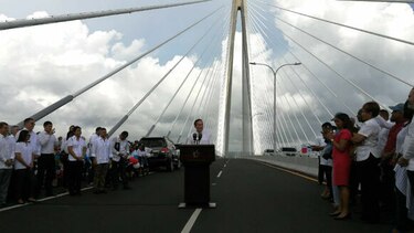 Inauguran oficialmente el puente Atlántico, el tercero sobre el Canal de Panamá