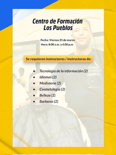 Inadeh lanza convocatoria para nuevos instructores en diversas áreas