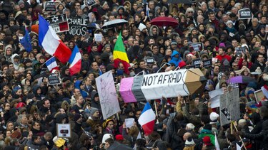 Jefes de Estado y de gobierno en manifestación de París