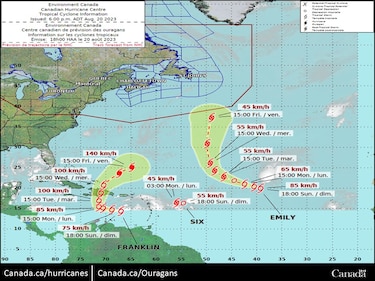 Emiten aviso de vigilancia por el paso en la región de la tormenta tropical Franklin