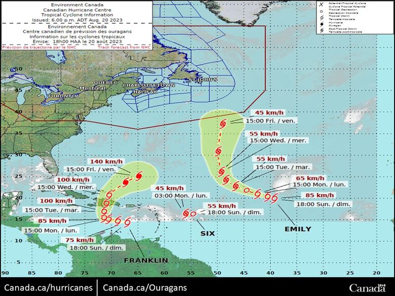 Emiten aviso de vigilancia por el paso en la región de la tormenta tropical Franklin