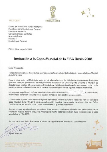 Refrendan $100 mil para gira de Varela al Mundial de Rusia
