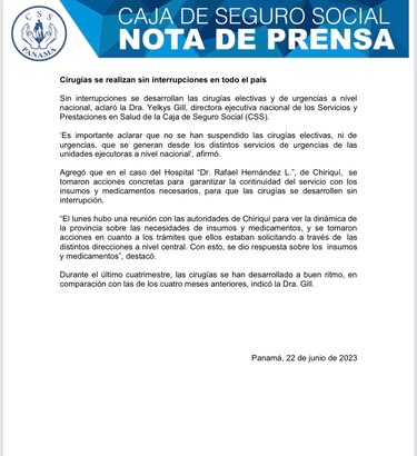 Médico confirman falta de insumos en el Hospital Rafael Hernández