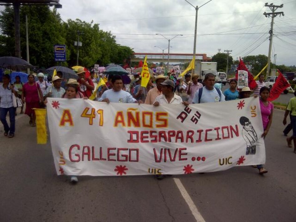 Conmemoran aniversario de desaparición de Héctor Gallegos con marcha