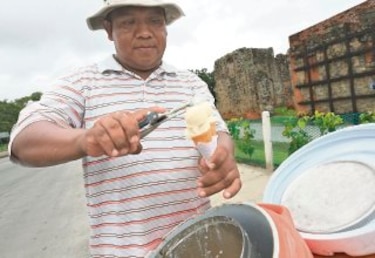 Un bocado de helado tableño