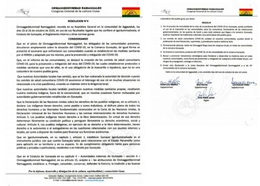 Congreso de la Cultura Guna decide prohibir uso de las mascarillas; Minsa dialoga con autoridades de la comarca
