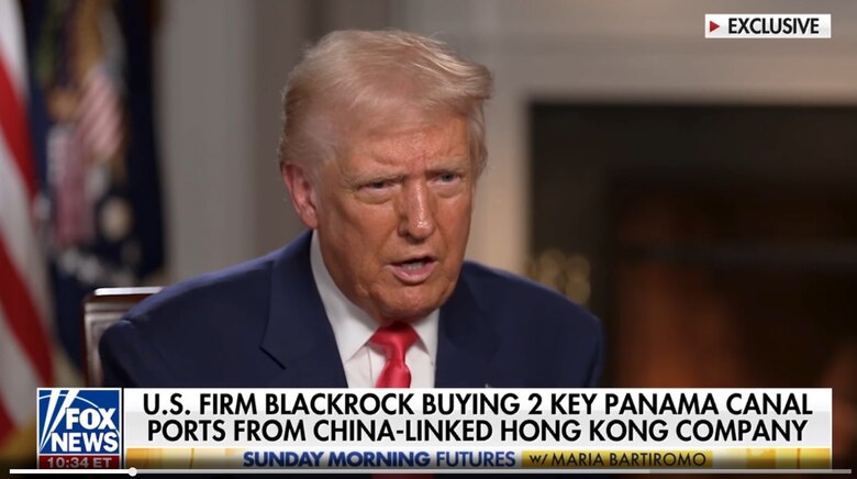 Donald Trump respalda la compra de puertos en Panamá por BlackRock y cuestiona la influencia china