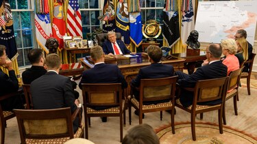El papel crucial que juega un mapa de la guerra de Ucrania en la visión de Trump sobre el conflicto