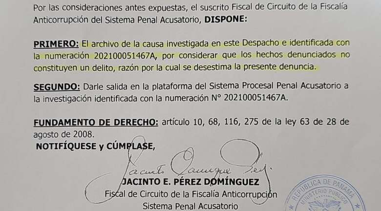 Fiscal anticorrupción no investigó la prórroga, porque la Contraloría le dijo que PPC había cumplido
