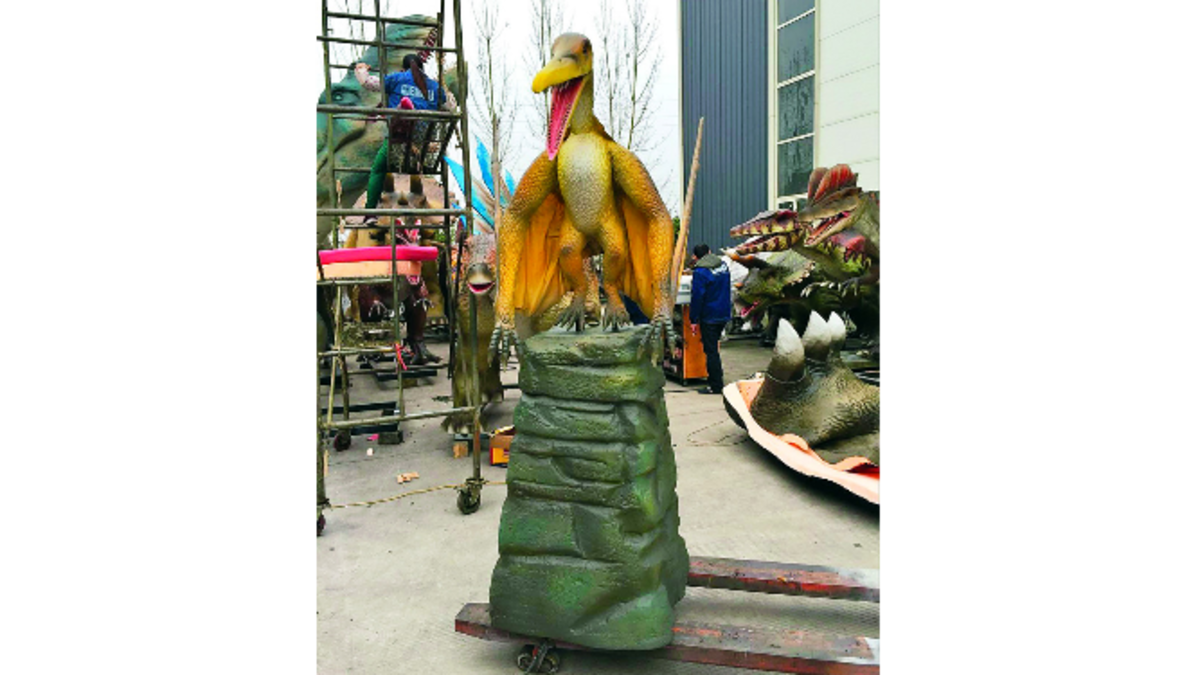 Algunos de los 20 animatrónicos de Dinoworld. CORTESÍA