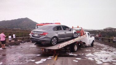 Dos heridos en accidente de tránsito en el puente de las Américas