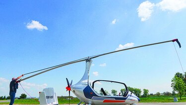 Un helicóptero que también rueda en carretera