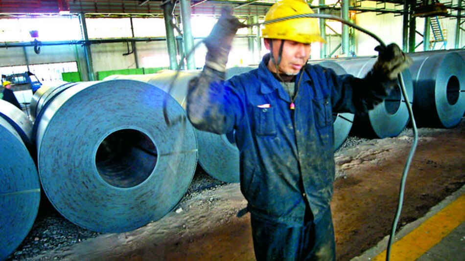 Producción fabril china no logra meta