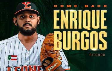 Enrique Burgos Jr. regresa a los Leones de Yucatán para la próxima temporada de la LMB