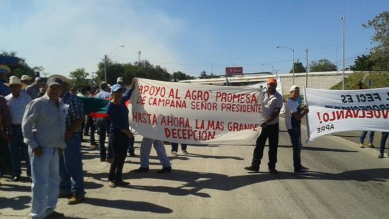 Arroceros protestan para exigir un alto a importaciones del grano
