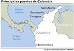 Colombia mueve dragas a puertos