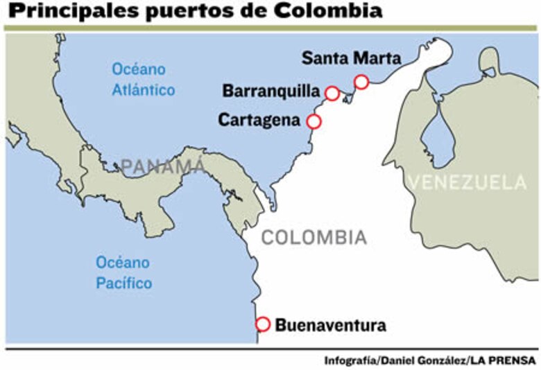 Colombia mueve dragas a puertos