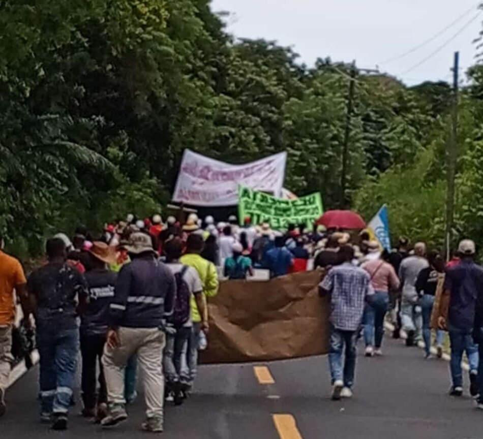 Ciudadanos marcharon para protestar en la finca del presidente Nito Cortizo en Colón