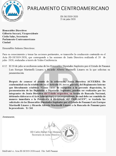La bancada de Panamá en el Parlacen juramentará a los hermanos Martinelli Linares como diputados suplentes
