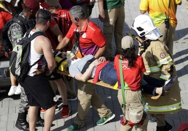 Cámara se desploma y deja siete heridos en Parque Olímpico