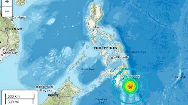 Sismo de magnitud 6.9 sacude el sur de Filipinas