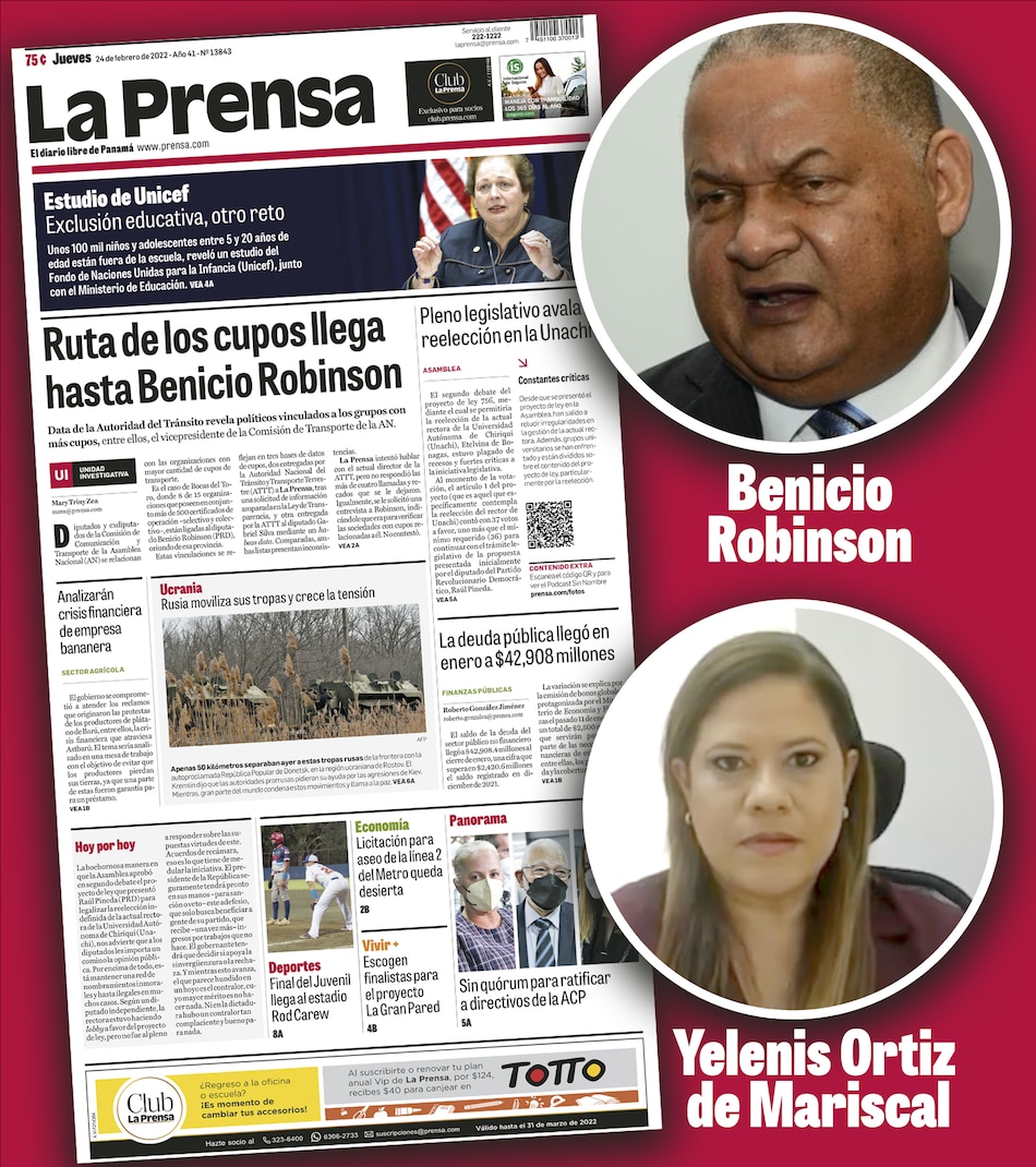 La Antai multó a ‘La Prensa’ por publicar esta noticia sobre Benicio Robinson