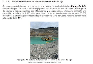 Auditoría alerta por agua, erosión y material expuesto en Tajo Botija en la mina de Donoso