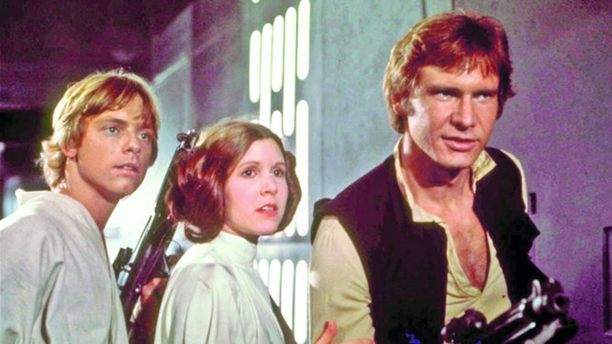 Carrie Fisher y Harrison Ford en ‘Star Wars’, y Alden Ehrenreich y Alice Englert en ‘Beautiful Creatures’.