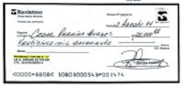 Historia de un cheque sin fondos