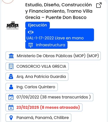 Chilibre bajo tráfico pesado: retraso de ocho meses en obras de la Transístmica