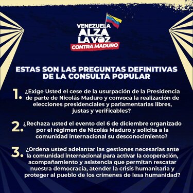Venezolanos buscan oxígeno para la lucha democrática con nueva consulta popular