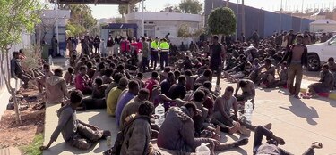 Nuevo asalto multitudinario de emigrantes a la frontera española en Melilla