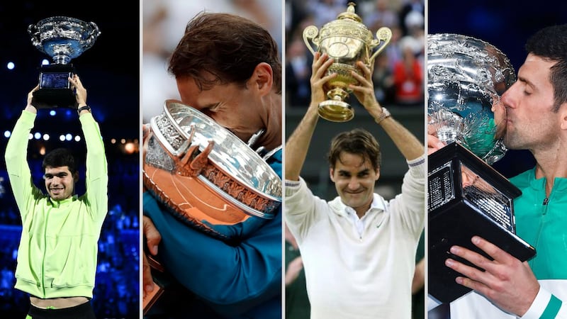 Carlos Alcaraz y el reto de alcanzar a Federer, Nadal y Djokovic