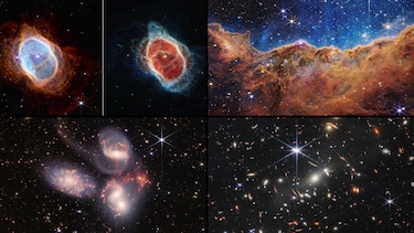Del nacimiento a la muerte de estrellas, el Webb enseña sus primeras imágenes