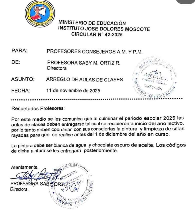 Acudientes del José Dolores Moscote rechazan circular que les ordena pintar las aulas