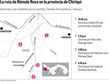 Cuatro caminatas en un día para convencer a electores de David