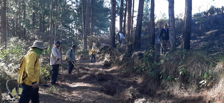Incendio forestal en la reserva La Yeguada: voluntarios intentan sofocarlo