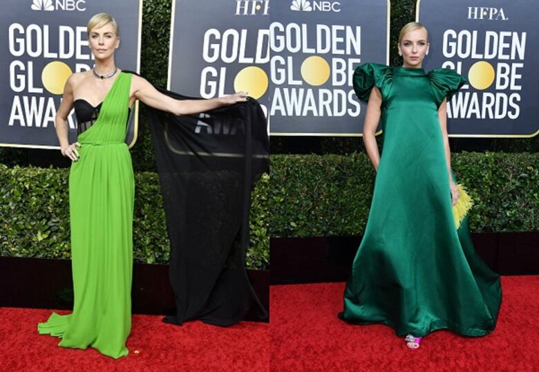 Blanco y negro, plumas y cinetismo: estilos de la primera alfombra roja de 2020